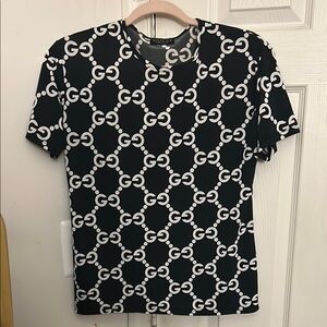 Gucci Black and White Logo T-Shirt